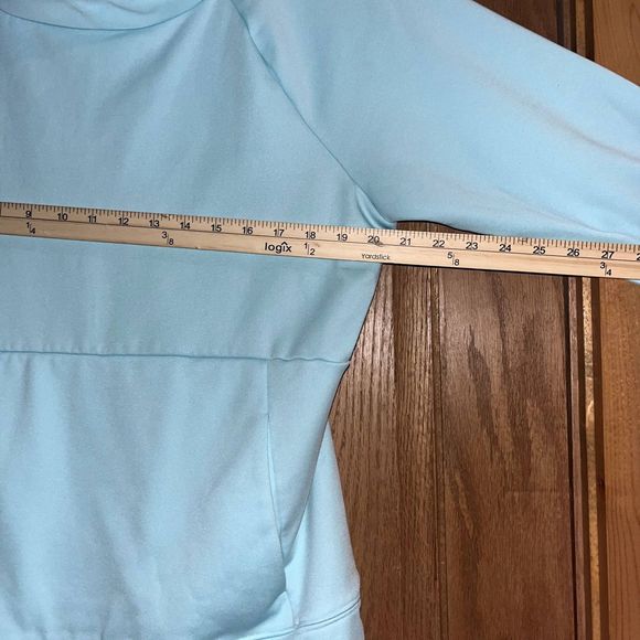 Champion Women's L Duo Fold Warm CTRL Light Blue Performance Crewneck Sweatshirt - Picture 5 of 7